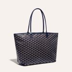 Goyard Artois MM Tote Navy Goyardine Canvas & Chevroches Calfskin Palladium Hardware - Image 2